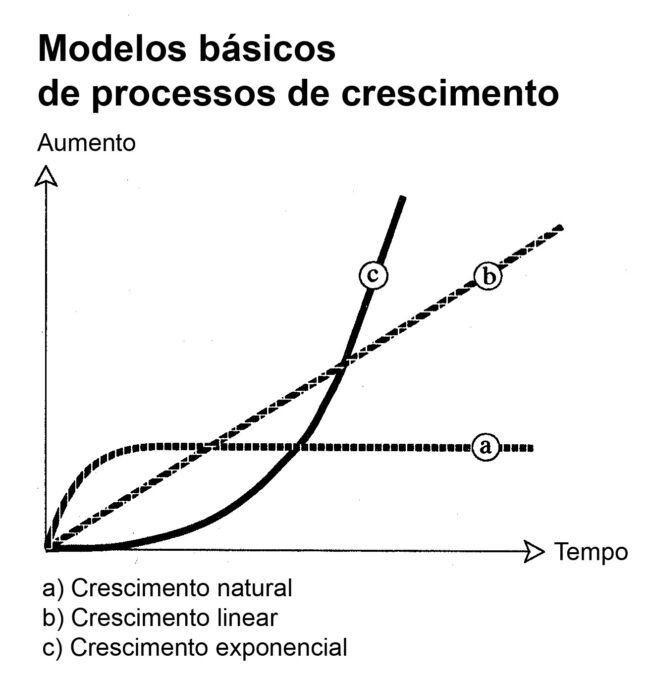 Figura: Modelos básicos de processos de crescimento